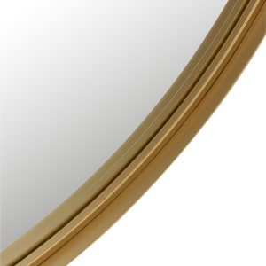 J-Line spiegel Rond Hoge Rand – metaal/glas – goud – large – Ø 110 cm