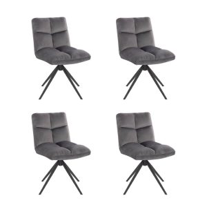 Home Deluxe Eetkamerstoel NODA Lichtgrijs Aantal: 4