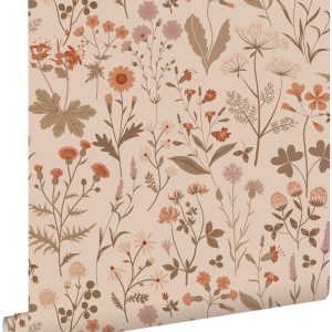 ESTAhome behang veldbloemen terracotta roze – 53 cm x 10.05 m – 139597 ESTAhome behang veldbloemen terracotta roze – 53 cm x 10.05 m – 139597