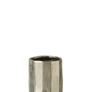 J-Line bloempot Ary Klei – keramiek – zilver – medium – Ø 16.5 cm J-Line bloempot Ary Klei – keramiek – zilver – medium – Ø 16.5 cm
