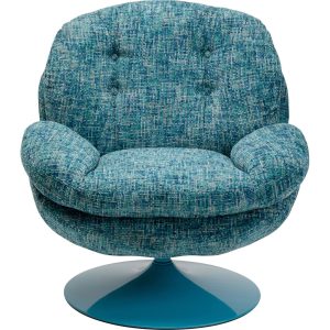 Kare Design Draaifauteuil Cosy blauw Kare Design Draaifauteuil Cosy blauw