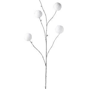 J-Line tak Pompom – kunststof – wit – large – 6 stuks