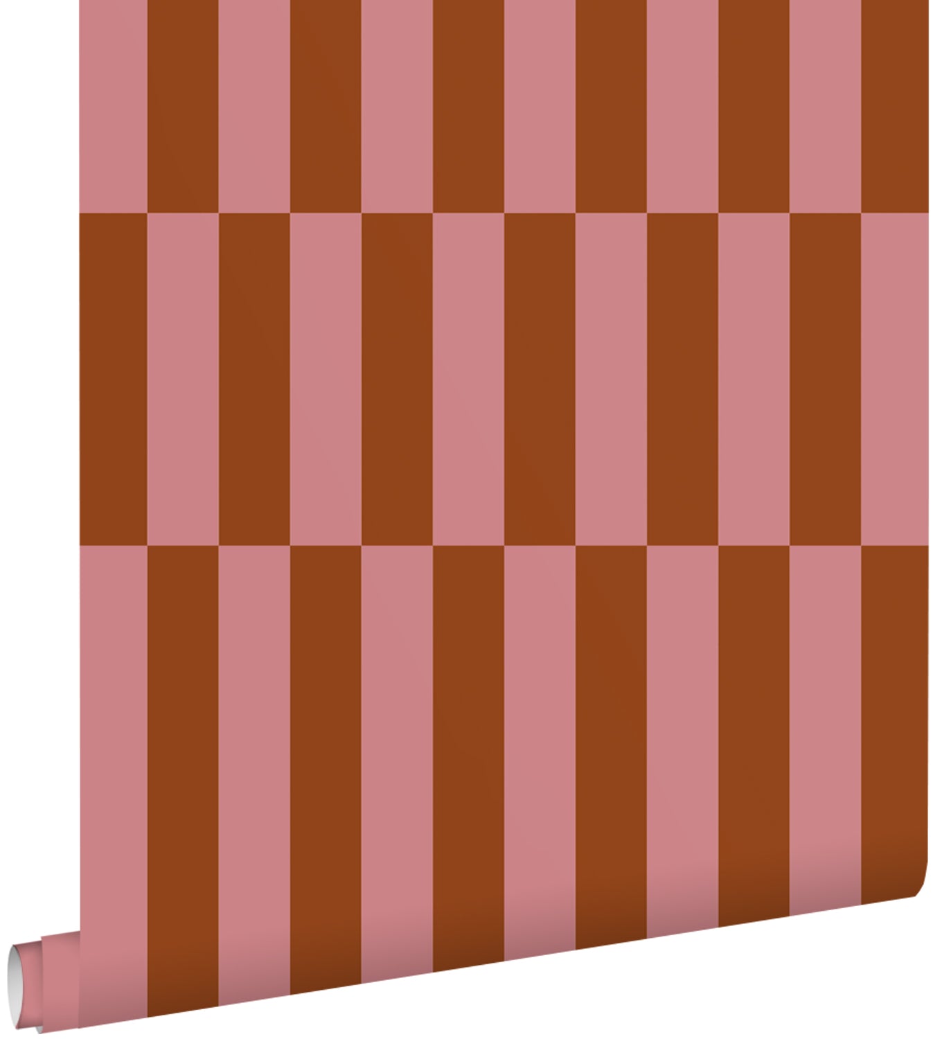 ESTAhome behang strepen roze en terracotta - 53 cm x 10.05 m - 131427