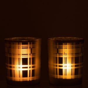 J-Line windlicht Rechthoeken – glas – groen – medium – 2 stuks J-Line windlicht Rechthoeken – glas – groen – medium – 2 stuks