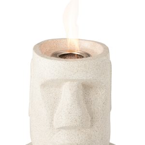 J-Line tafelhaard Bio-Ethanol Moai – cement – grijs
