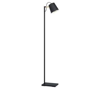 EGLO vloerlamp Lacey – e27(excl) – 159 cm – hout/staal – zwart/bruin