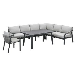 Garden Impressions lounge dining set Tarera donker grijs – 6-delig – i Garden Impressions lounge dining set Tarera donker grijs – 6-delig – i