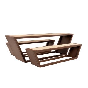 HOME DELUXE Stalen zitset KOBON Bruin – Made in Germany – 2 x bank + 1 HOME DELUXE Stalen zitset KOBON Bruin – Made in Germany – 2 x bank + 1