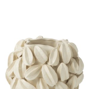 J-Line vaas Botanica Cacao Breed – keramiek – beige – Ø 33.5 cm J-Line vaas Botanica Cacao Breed – keramiek – beige – Ø 33.5 cm
