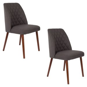 Housecraft Living Conway Eetkamerstoelen Donkergrijs – Set van 2 Housecraft Living Conway Eetkamerstoelen Donkergrijs – Set van 2