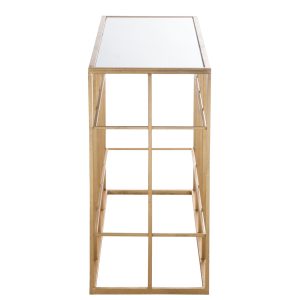 J-Line console Spijlen – metaal/glas – goud