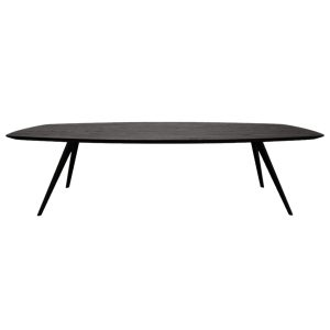 HelloTable eettafel Novum 30 – semi ovaal – 280×120 cm – eiken zwart