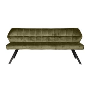Giga Meubel Eetkamerbank Raster – Groen Velvet – 180x59x84cm