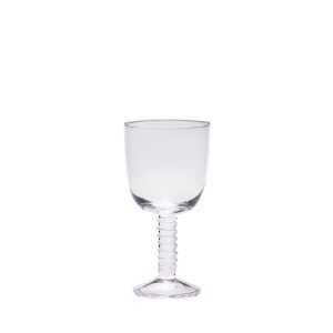 Hübsch witte wijnglas Clink – kristal – ø8xh15cm Hübsch witte wijnglas Clink – kristal – ø8xh15cm