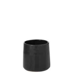 J-Line bloempot Rond – keramiek – zwart – small – 2 stuks – Ø 18 cm J-Line bloempot Rond – keramiek – zwart – small – 2 stuks – Ø 18 cm