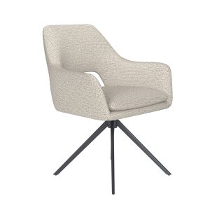 Housecraft Living Mos Eetkamerstoel Draaibaar Metaal Off-White – Beige