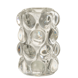 J-Line theelichthouder Bollie – glas – transparant