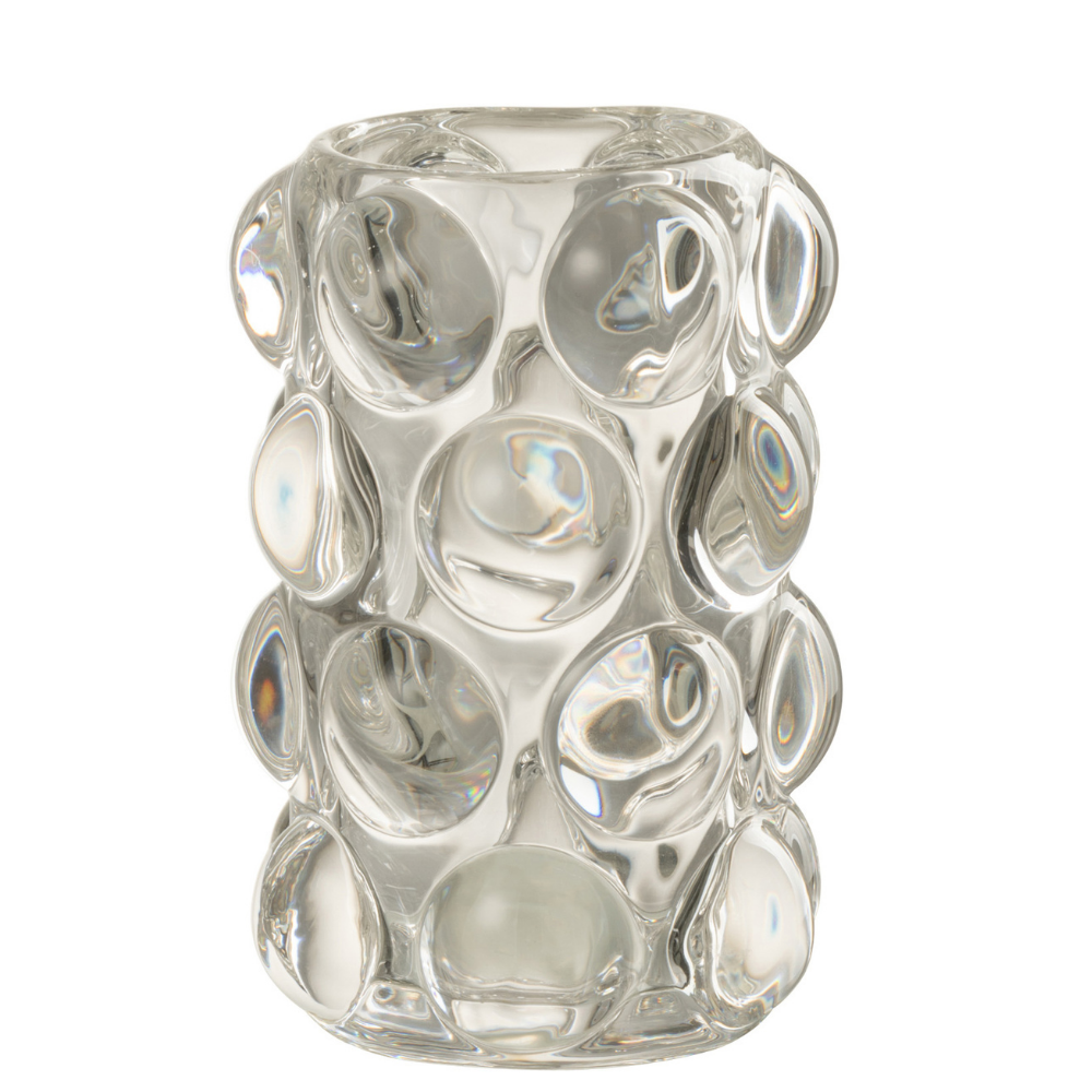 J-Line theelichthouder Bollie - glas - transparant