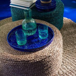 J-Line karaf + glas Maya – glas – turquoise J-Line karaf + glas Maya – glas – turquoise