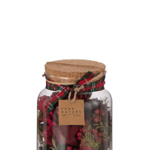J-Line droogbloem – riet – kerstrood – large