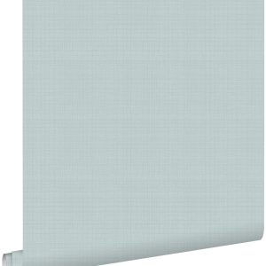 ESTAhome behang linnenstructuur vergrijsd blauw – 53 cm x 10.05 m – 13