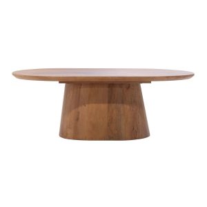 Giga Meubel Salontafel Stijn – Deens Ovaal Bruin Hout – 100x60x35cm