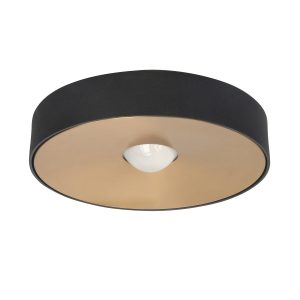 Highlight plafondlamp Bright – 1 lichts – 20 x 4.5 cm – zwart goud