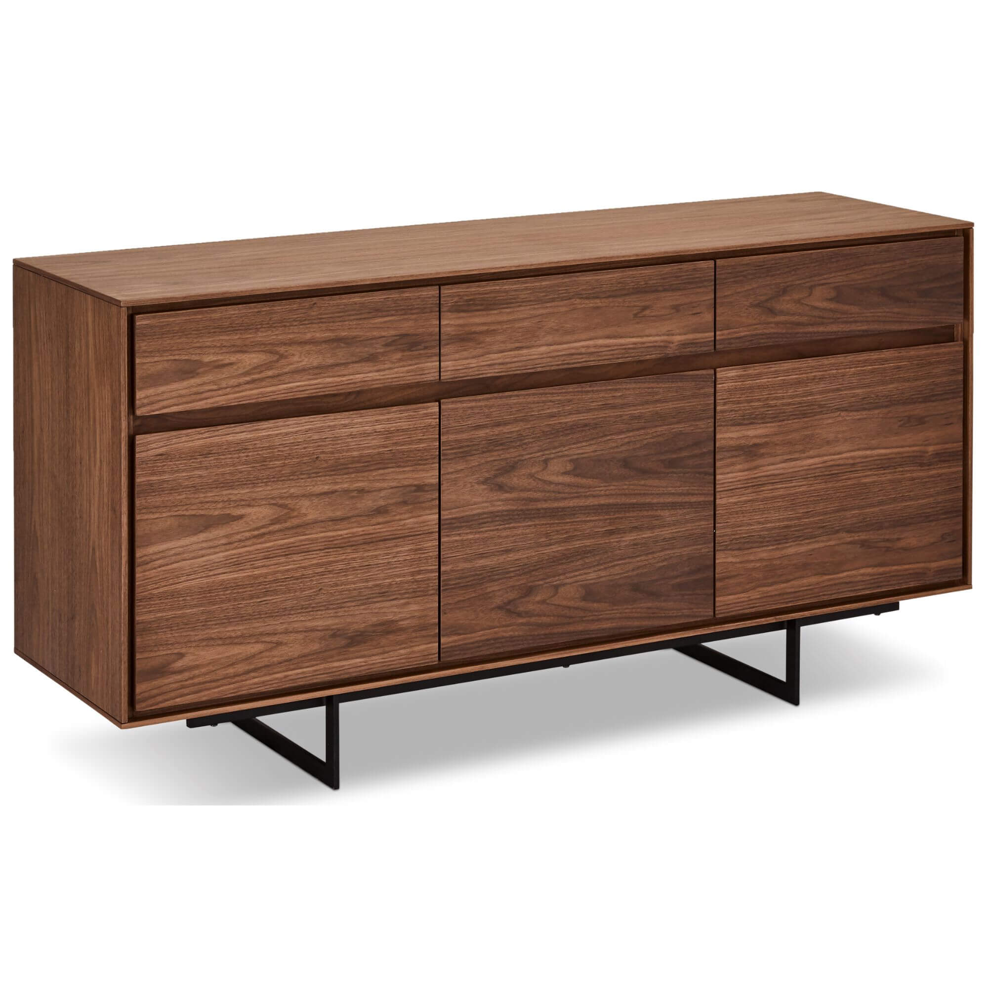 Furnhouse 3-deurs dressoir Tokyo - Amerikaanse walnoot - MDF, Amerikaa