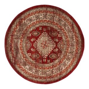 Interieur05 vintage vloerkleed Aila – oranje – Ø 160 cm