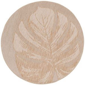 Garden Impressions Buitenkleed Ø200 cm – leaf taupe Garden Impressions Buitenkleed Ø200 cm – leaf taupe