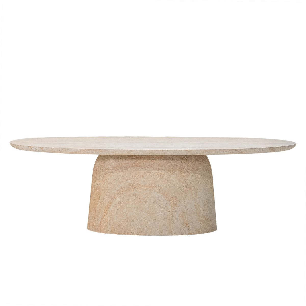 Giga Meubel Tuintafel Myrna - Ovaal - Naturel Travertin - 300x100x74cm