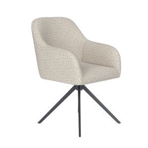 Housecraft Living Otis Eetkamerstoel Draaibaar Metaal Off-White – Beig