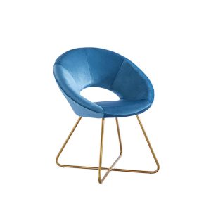 Home Deluxe SELESA stoel blauw fluweel Home Deluxe SELESA stoel blauw fluweel