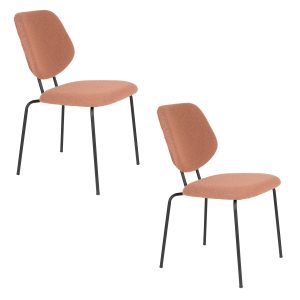 Housecraft Living Zelo Eetkamerstoelen Roze – Set van 2 Housecraft Living Zelo Eetkamerstoelen Roze – Set van 2