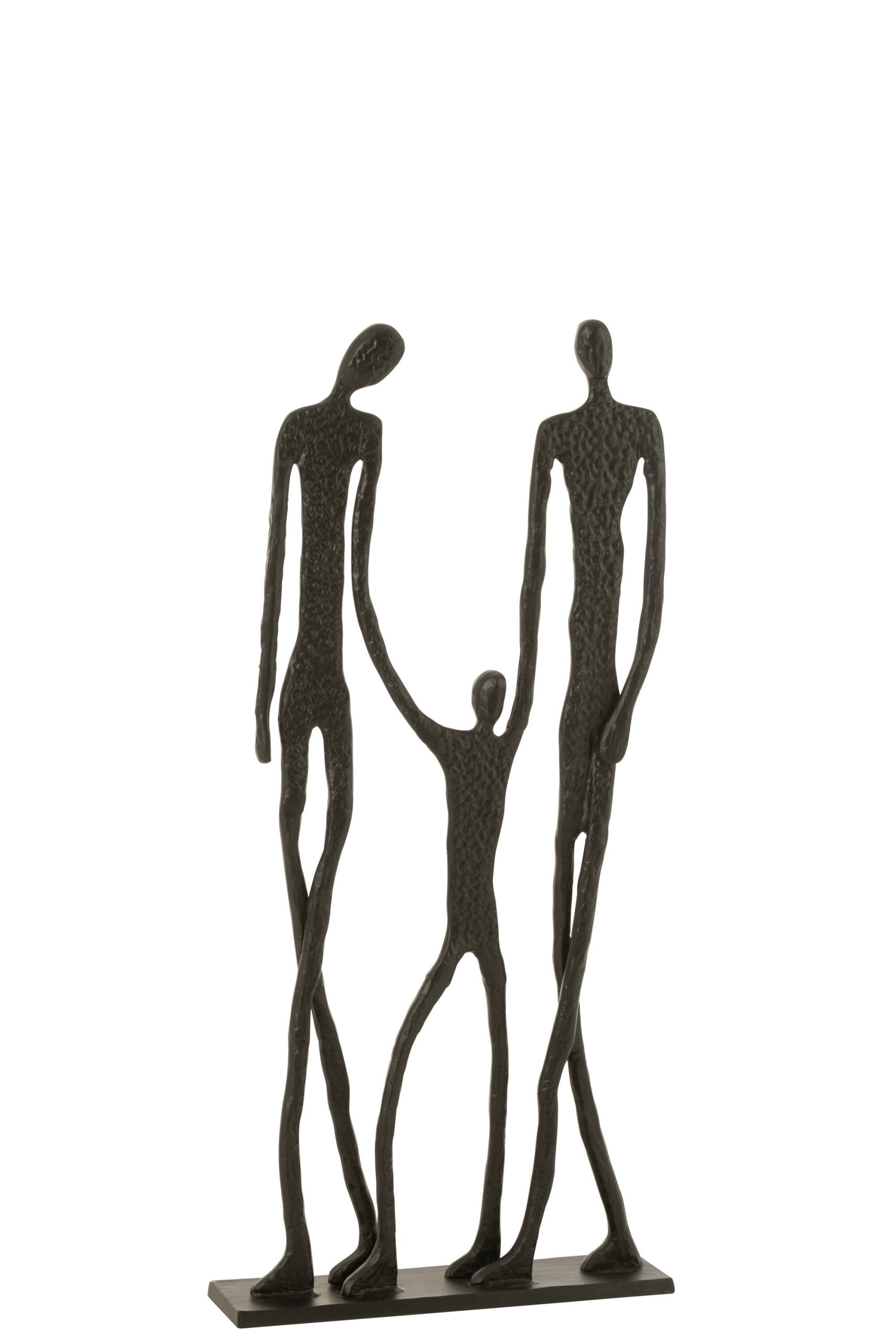 J-Line figuur Familie - aluminium - zwart
