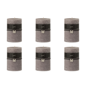J-Line cilinderkaars – donkergrijs – 110U – XL – 6 stuks