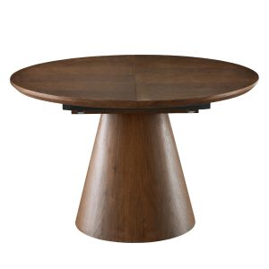 Giga Meubel Eettafel Sivan – Walnoot – Uitschuifbaar – Ø120/160cm Giga Meubel Eettafel Sivan – Walnoot – Uitschuifbaar – Ø120/160cm