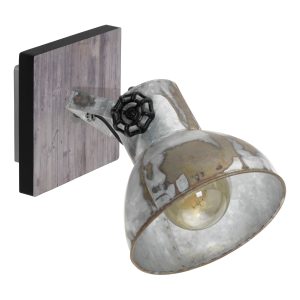 EGLO wandlamp Barnstaple – e27 – 16 cm – zwart/bruin