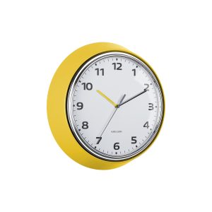 Karlsson wandklok Modern Retro – geel – Ø34cm Karlsson wandklok Modern Retro – geel – Ø34cm