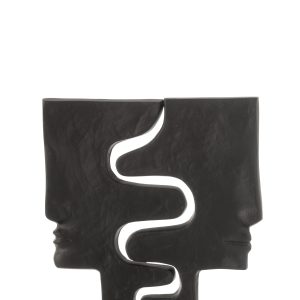 J-Line decoratie Figuur Gezichten Op Voet – metaal – zwart J-Line decoratie Figuur Gezichten Op Voet – metaal – zwart