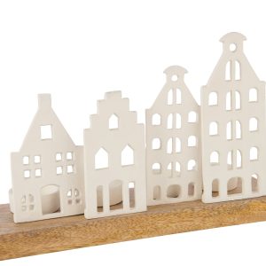 J-Line theelichthouder Base – aluminium – wit