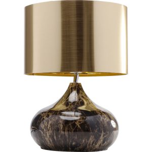 Kare Design Tafellamp Mamo Deluxe – bruin en goud