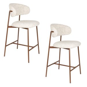 Housecraft Living Claes Barkrukken rugleuning 65 cm Gebroken Wit – Set Housecraft Living Claes Barkrukken rugleuning 65 cm Gebroken Wit – Set