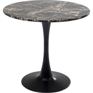 Kare Design Eettafel Schickeria Ø80cm zwart marmerprint Kare Design Eettafel Schickeria Ø80cm zwart marmerprint