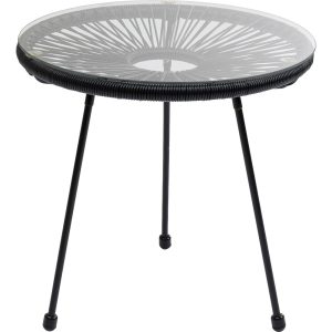 Kare Design Tuin Bijzettafel Acapulco Mono zwart