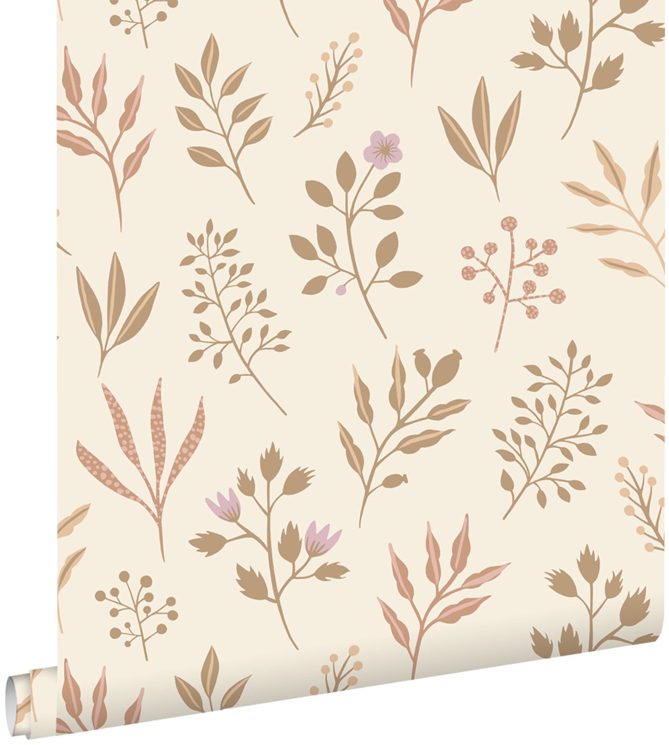 ESTAhome behang bloemmotief in Scandinavische stijl beige - 53 cm x 10