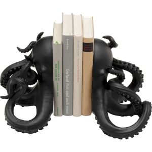 Kare Design Boekensteun octopus zwart (2/Set)