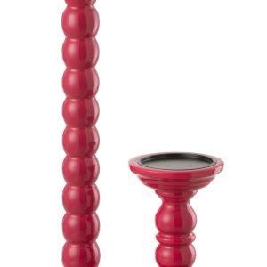 J-Line kandelaar – hout – fuschia