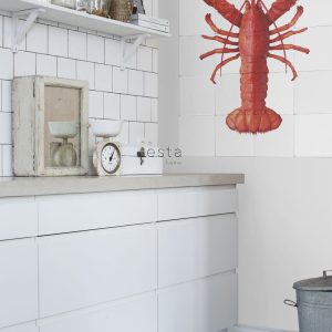 ESTAhome muursticker kreeft rood – 145 x 97 cm – 159032 ESTAhome muursticker kreeft rood – 145 x 97 cm – 159032