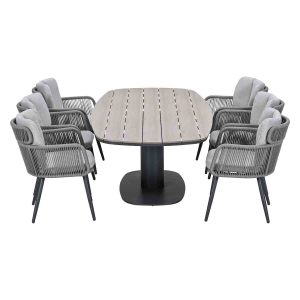 Garden Impressions Tuinset Billy 7-delig – Leona tuintafel 230×110 cm